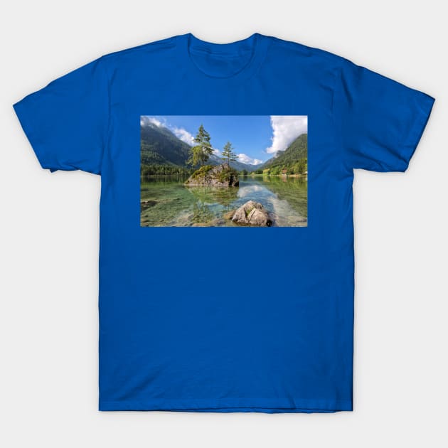 Trees on a Rock, Hintersee T-Shirt by yairkarelic